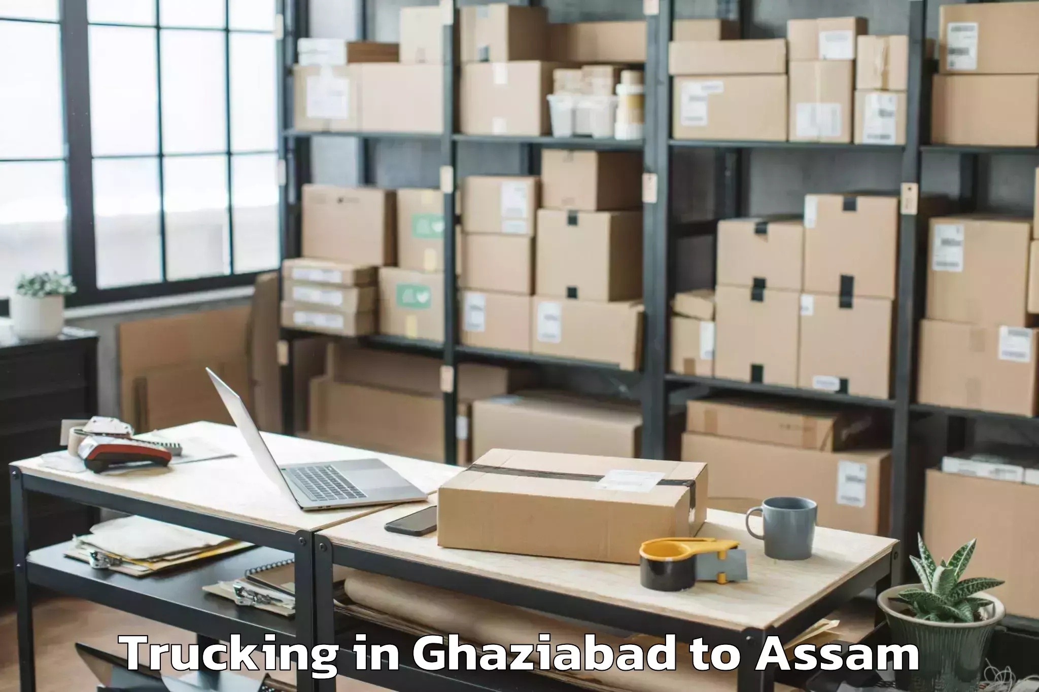 Top Ghaziabad to Behali Trucking Available